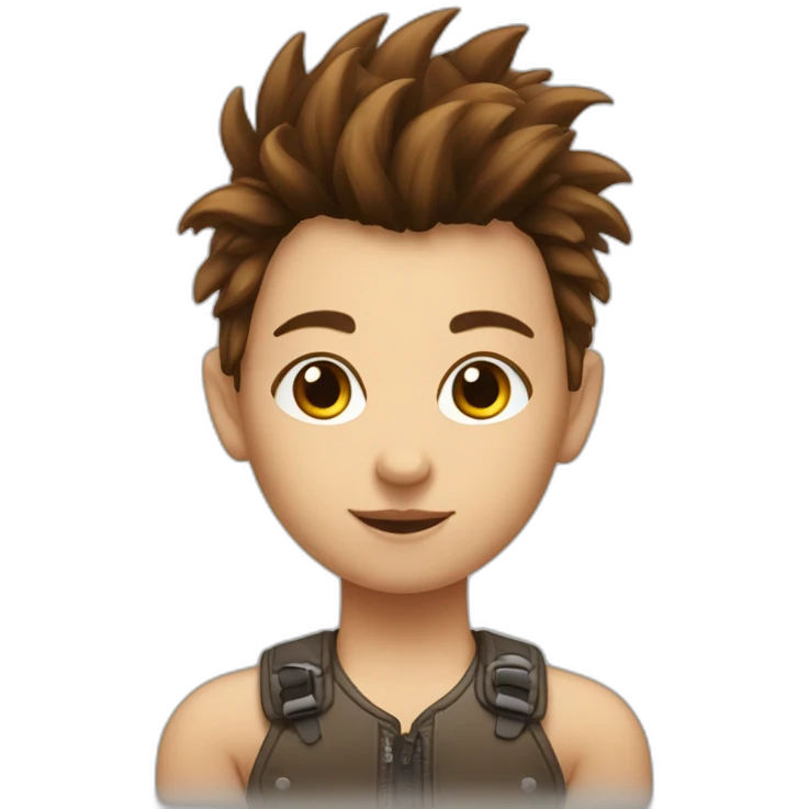 moni with brown hair from germany with a mohawk emoji