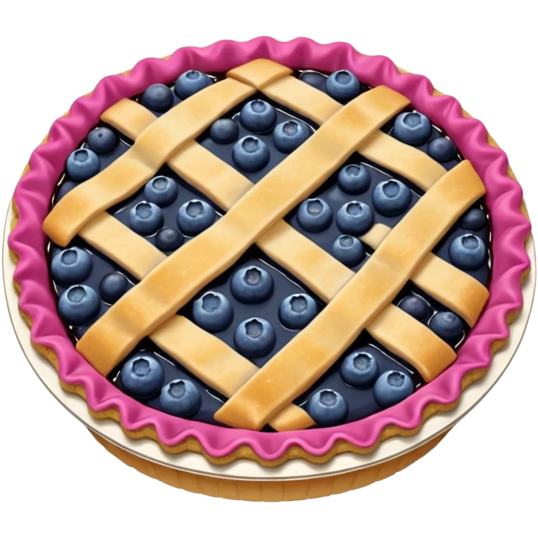 Cute blueberry pie emoji
