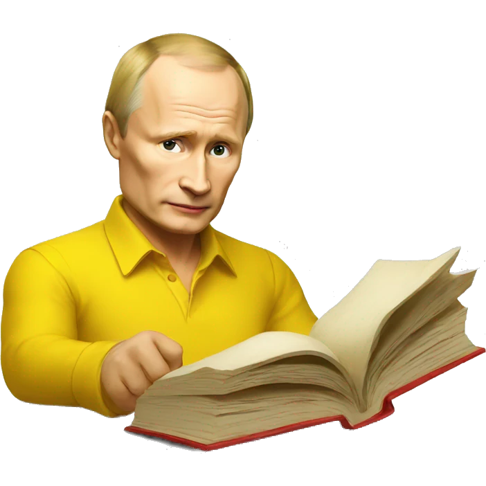 yellow putin read book emoji