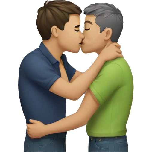 kissing gays emoji