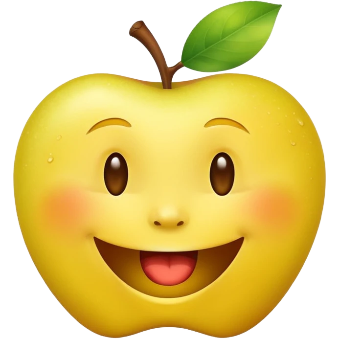 laughing face emoji, joyful and expressive, apple style emoji