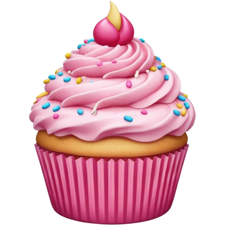 Cupcake with pink icing emoji