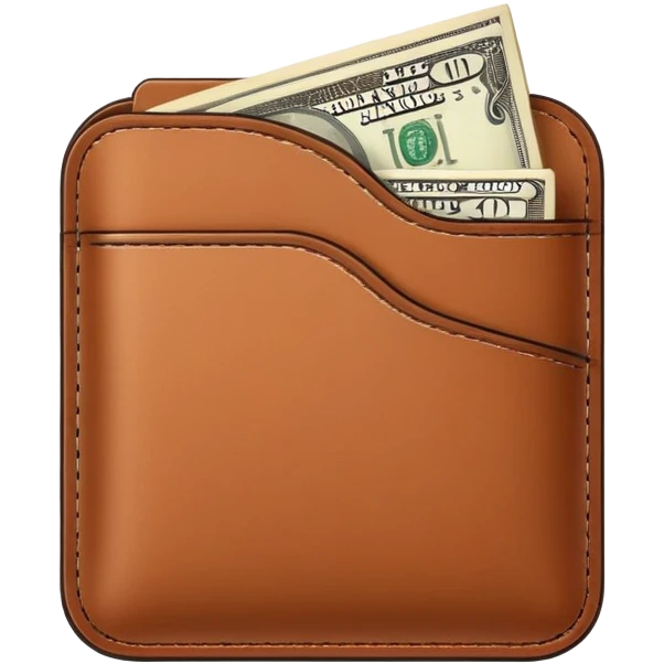 Cash pocket modern minimal emoji