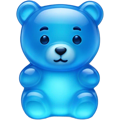 Blue gummy bear emoji