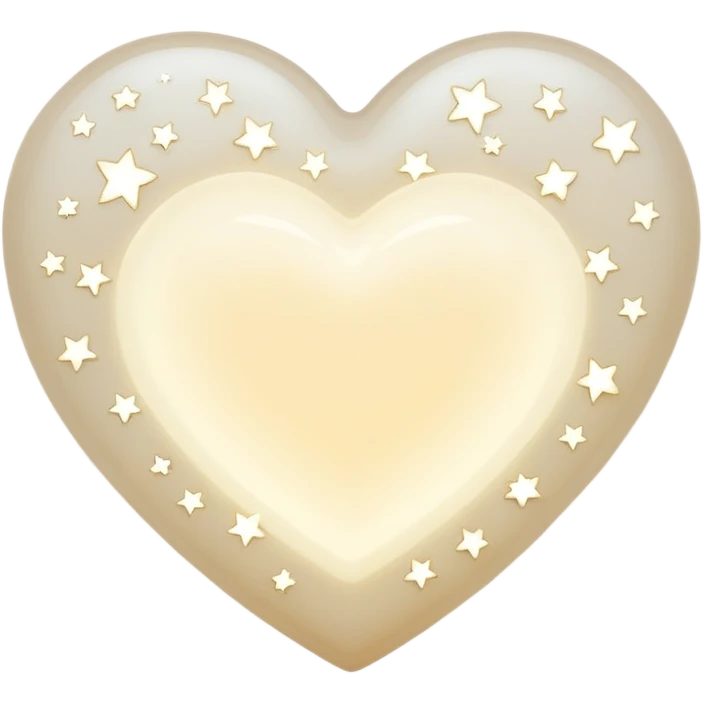 White heart with stars emoji