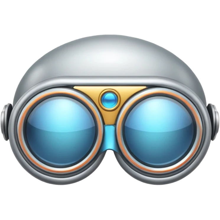 silver simulation goggles emoji
