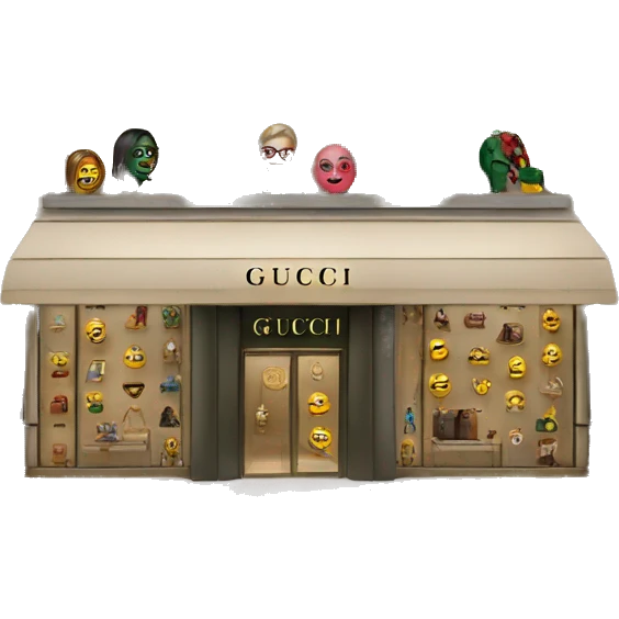Gucci boutique emoji