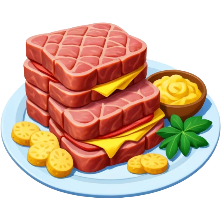 matisse style spam meat landscape emoji