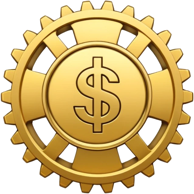 gear with dollar sign emoji
