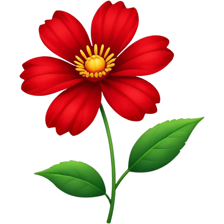 Red flover emoji
