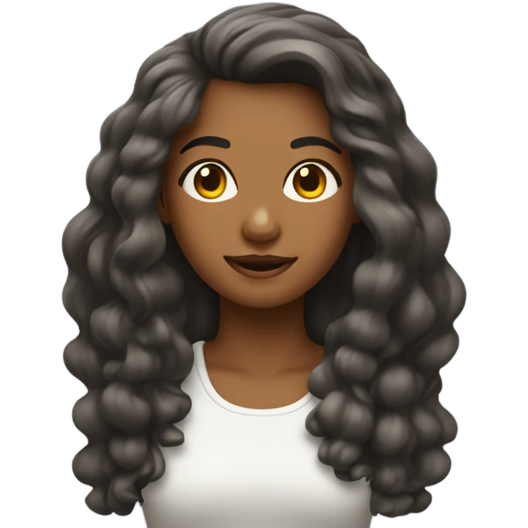Menina com sono e cabelo bagunçado  emoji