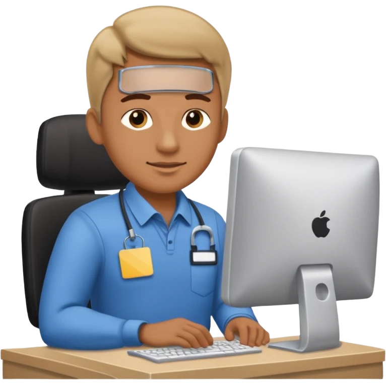 The man working at the computer store emoji