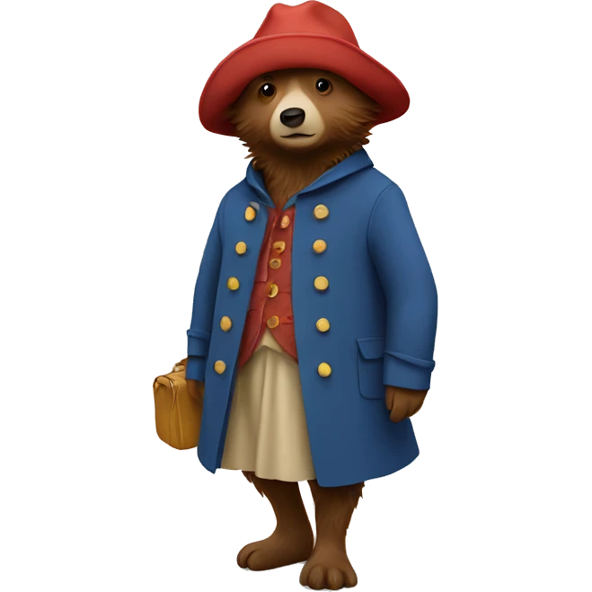 Paddington in a dress emoji