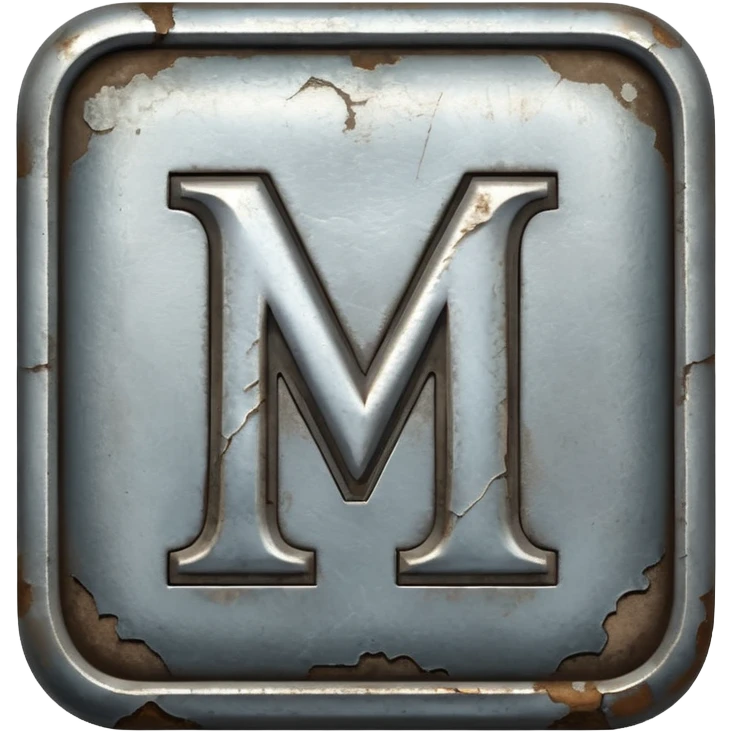 m 실버 이니셜 더 엔틱하게 emoji