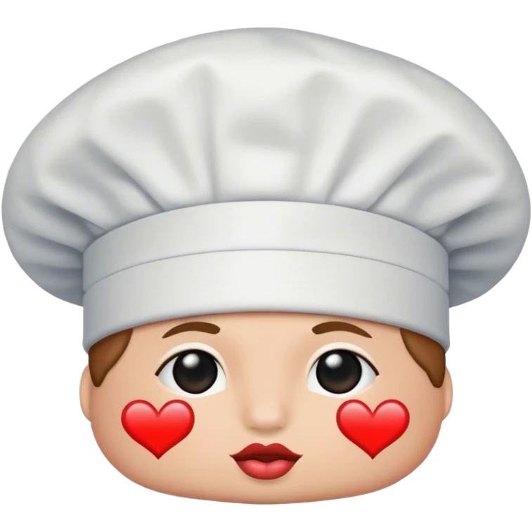 Chef’s hat with kiss mark emoji