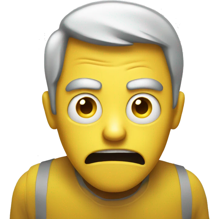 yellow emoji alarmed horror face emoji