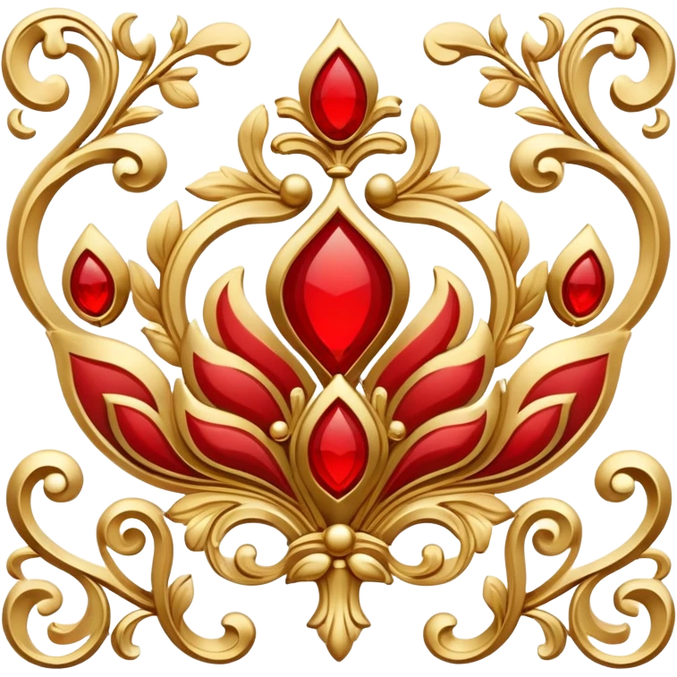 Red and gold aesthetic  emoji