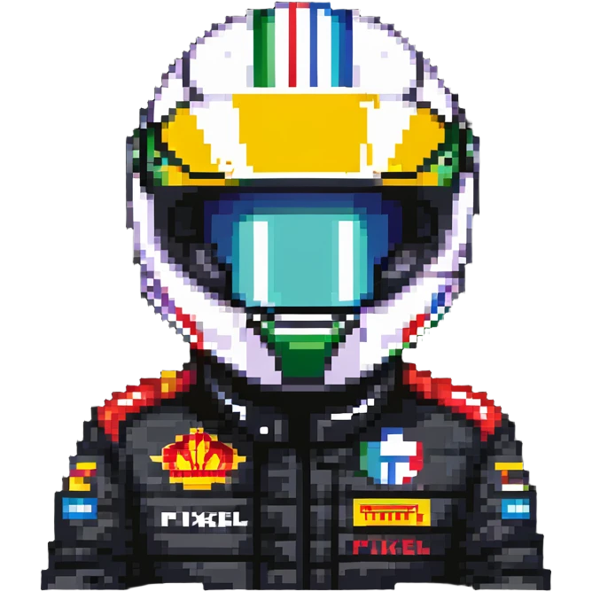 Formula 1 racing driver with helmet emoji