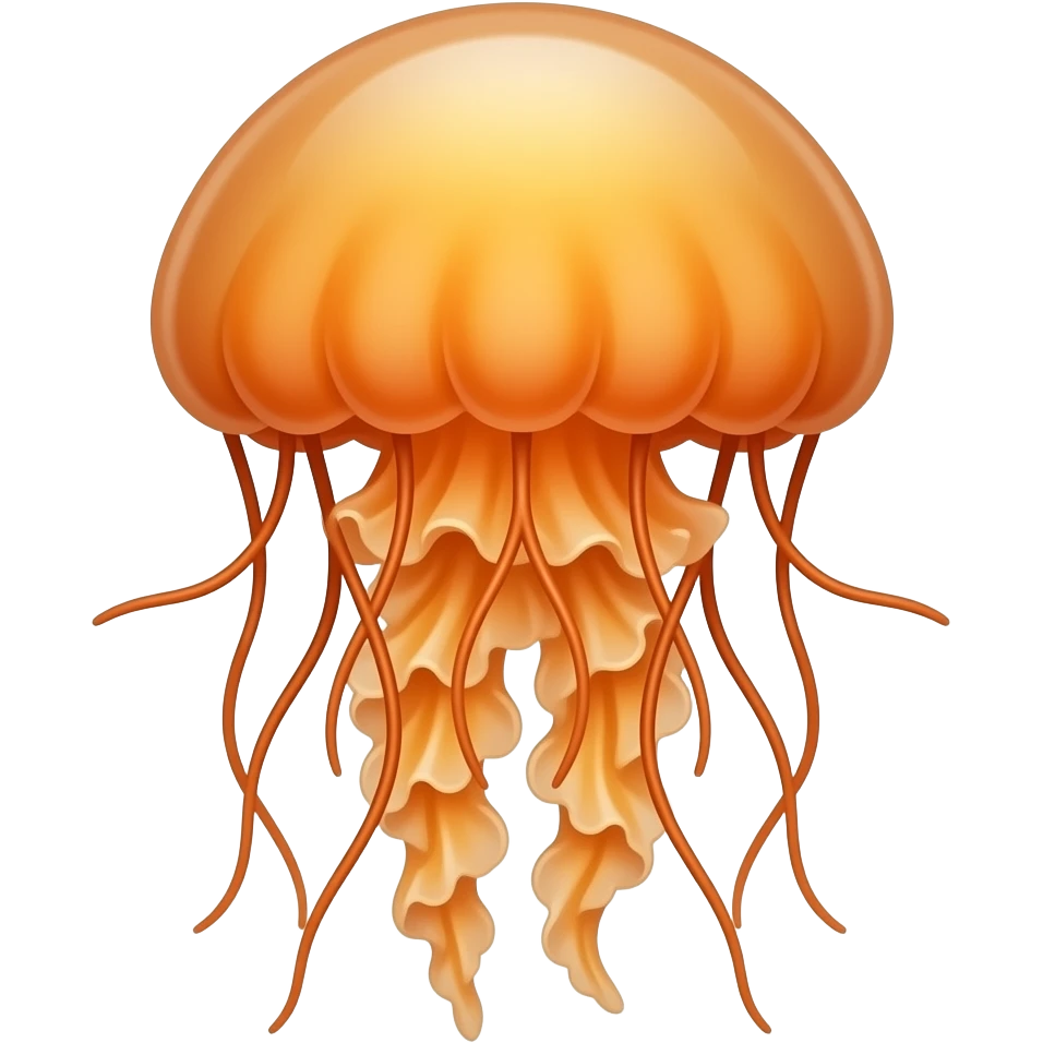 orange MILIMLISTIC JELLY FISH LESS LEGS emoji