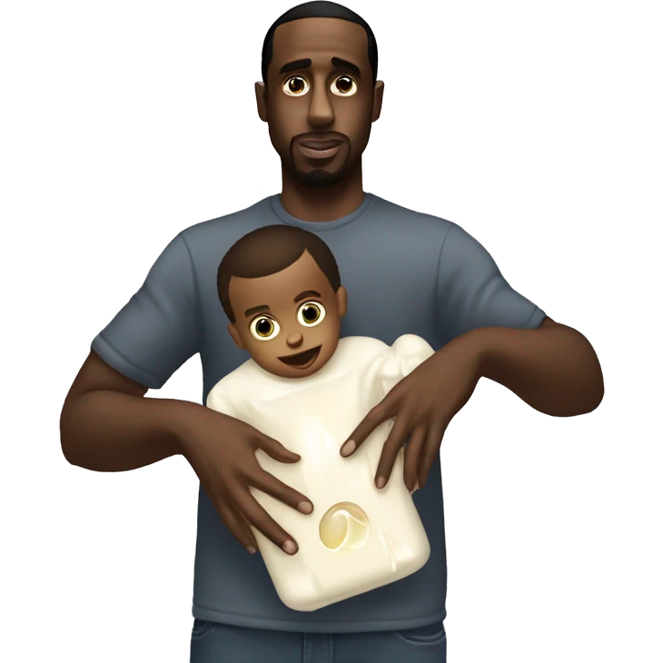 P diddy holding baby oil emoji