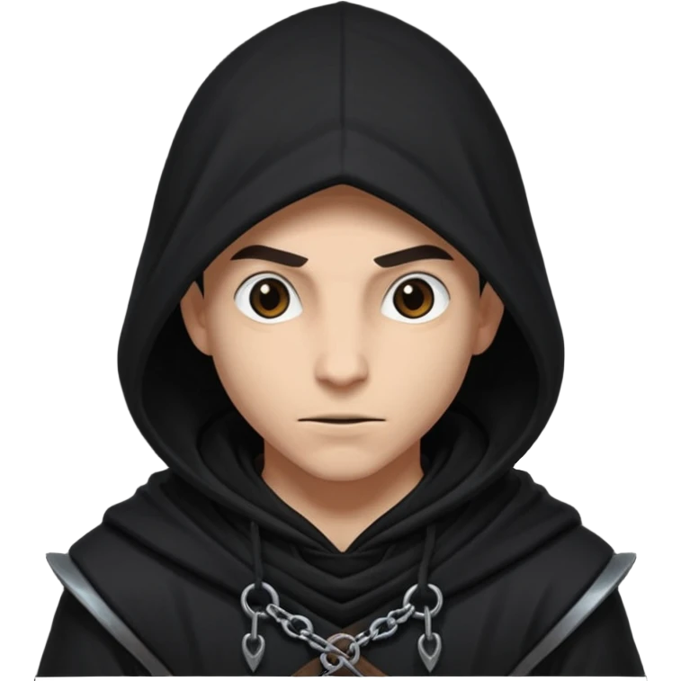 Dungeon and dragons thief in all black emoji