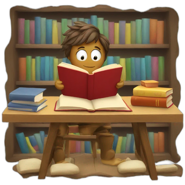 Reading book emoji