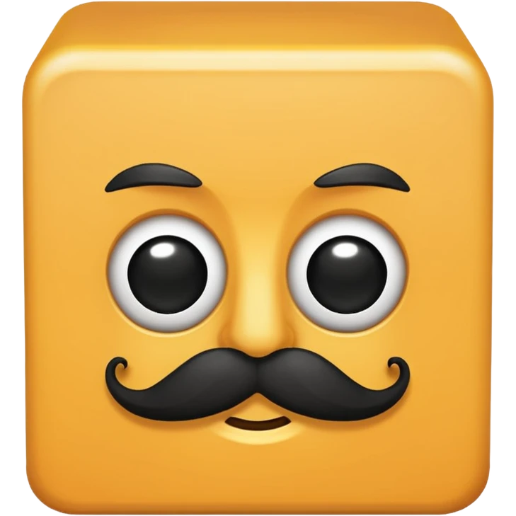 make a hitler emoji, a cubical mustache  emoji