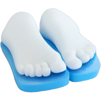 feet made of plastic in a shape of a macbook emoji