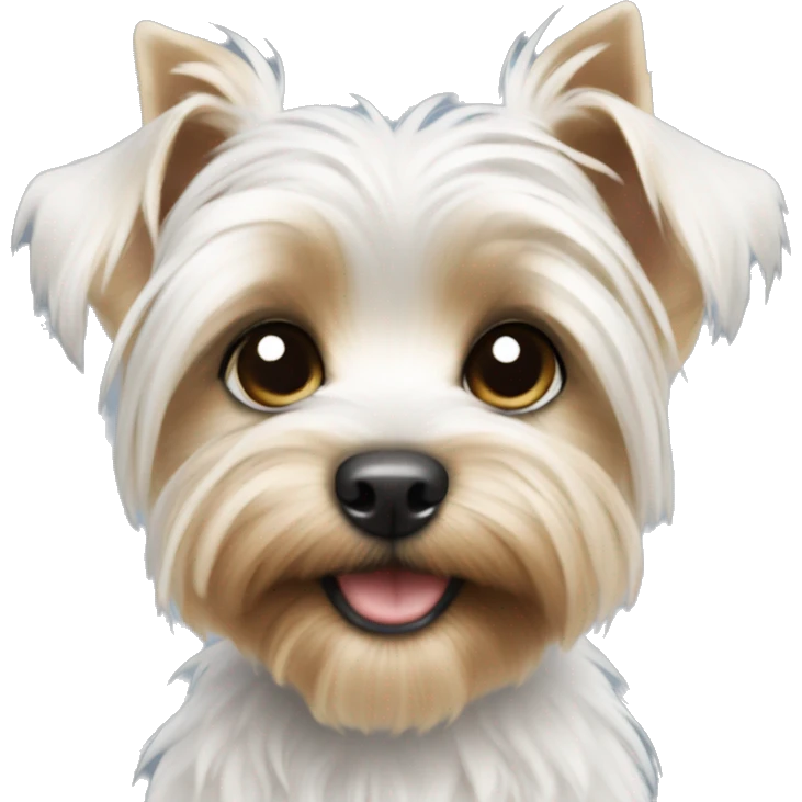 white yorkie puppy emoji
