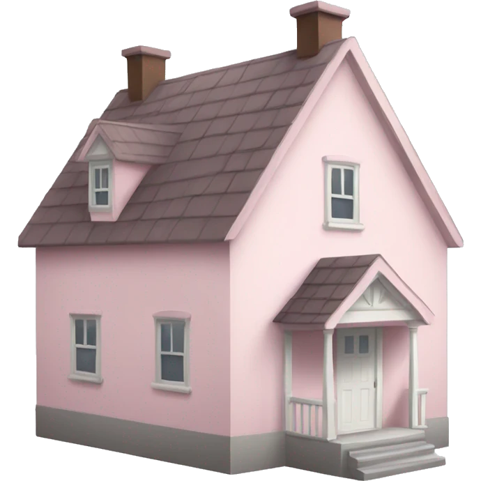 simple pale pink house emoji