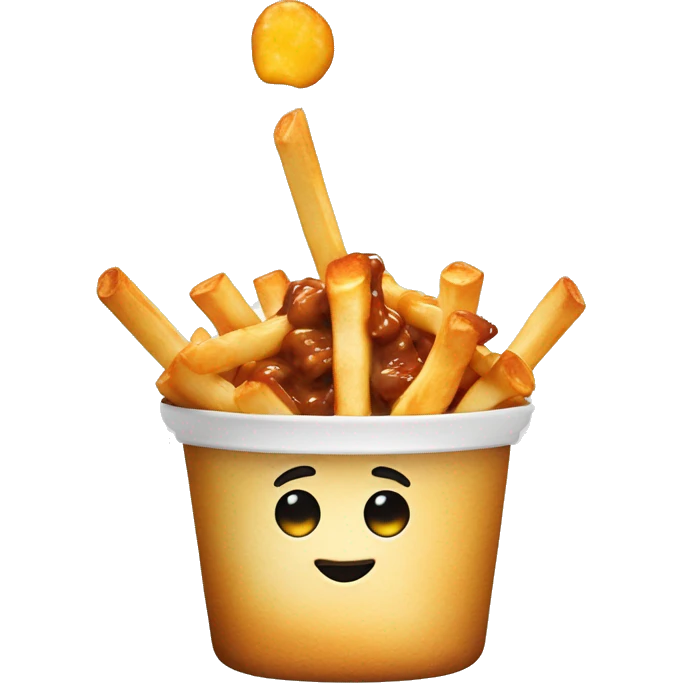 Poutine qui mange une poutine  emoji