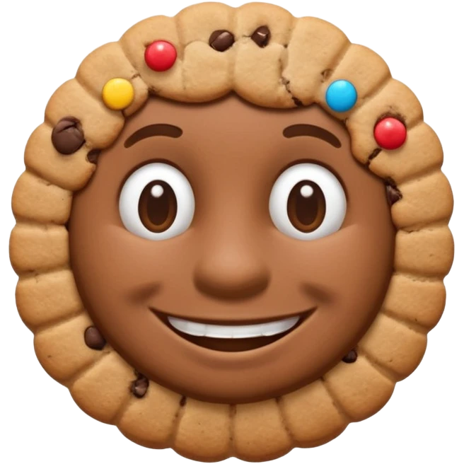 cookie man half body emoji