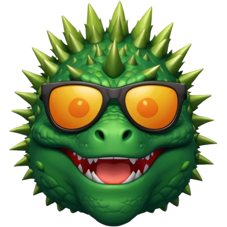 Godzilla wearing sunglasses emoji