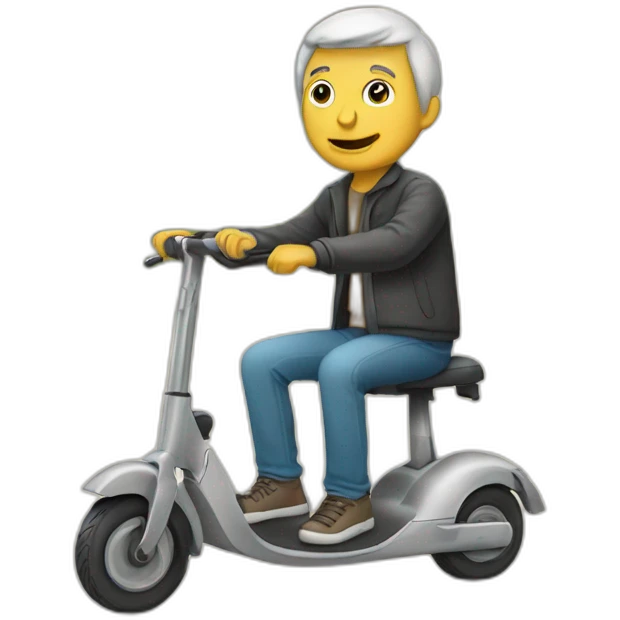 Personne âgée+ trottinette emoji
