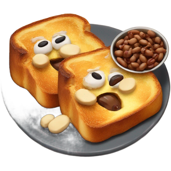 French toast with beans on the side emoji