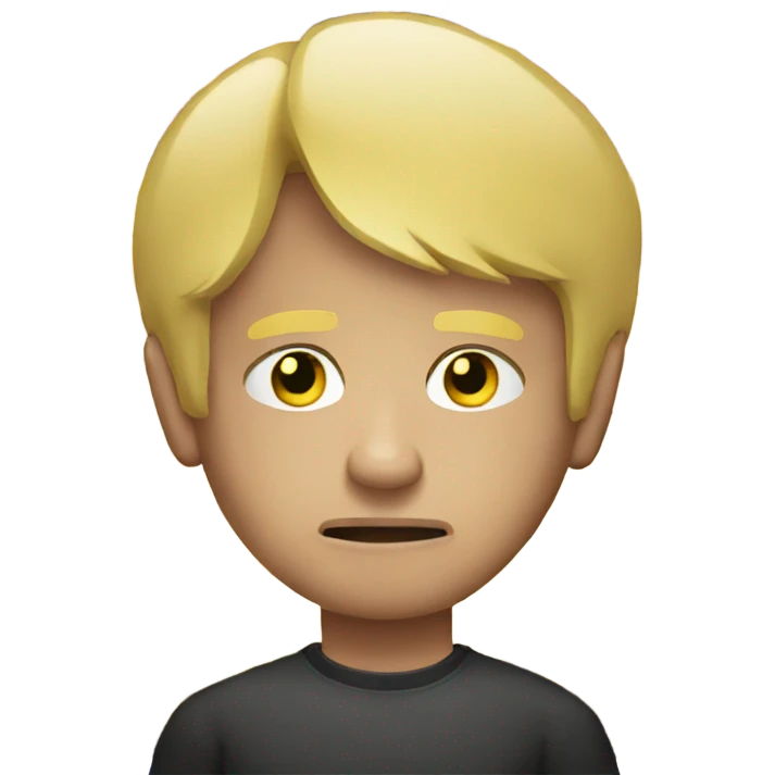Blonde man sad with fireworks in background  emoji