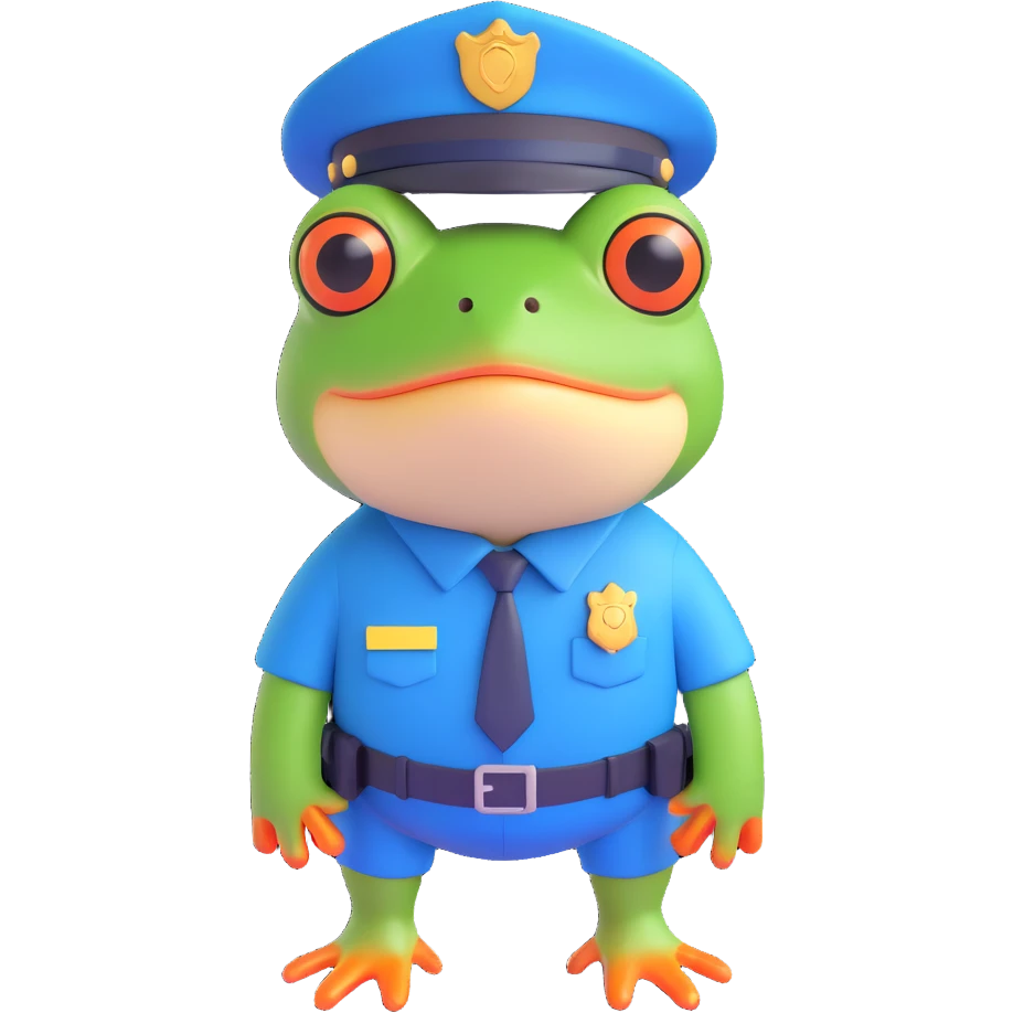frog police officer emoji