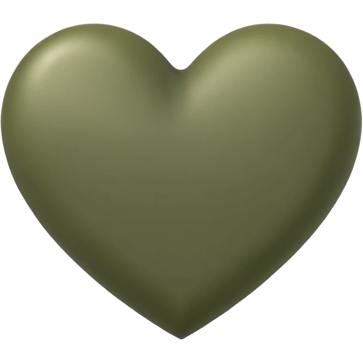 khaki green heart  emoji