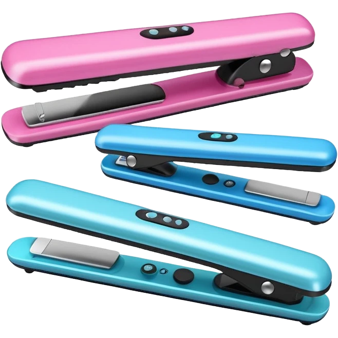 Cute Hair straightner different design emoji