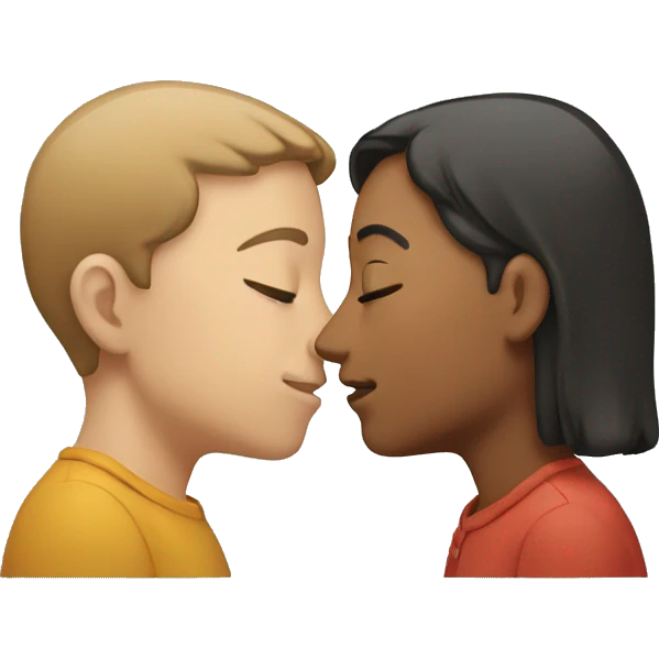 Two people touching their noses together  emoji