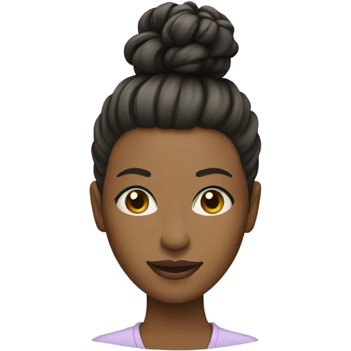 woman with top knot emoji