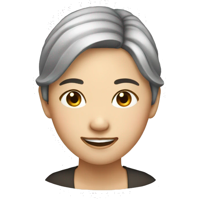 smiling, 30 years old asian woman emoji