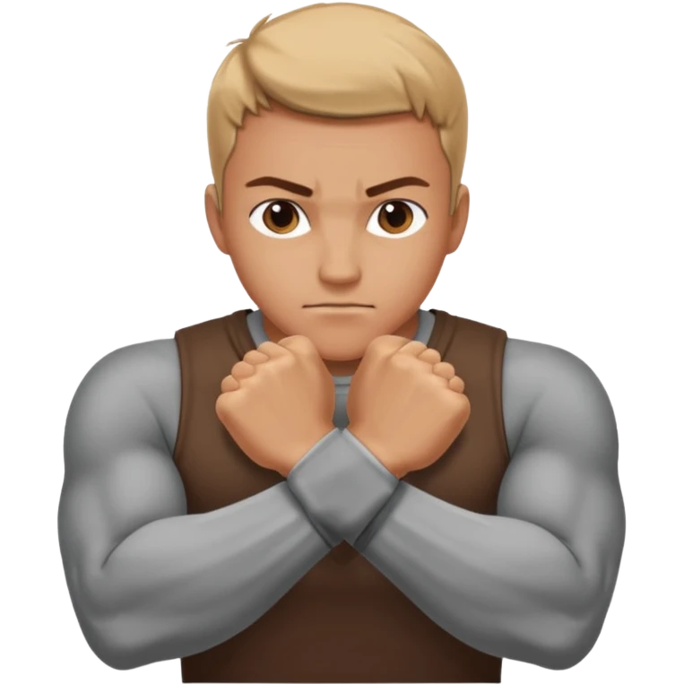 Left and Right fist from the top Perspektive with the Arms crossed over at the wrists  emoji