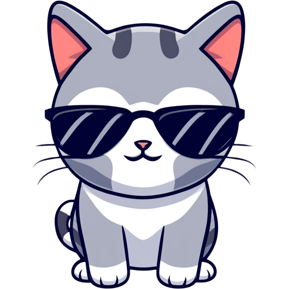 Cat with sunglasses emoji