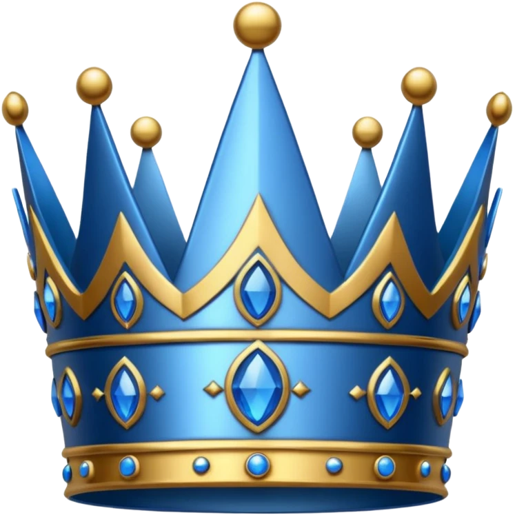 Crown Blue Color  emoji