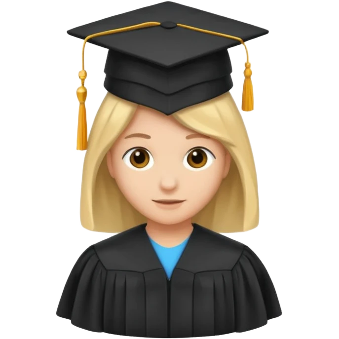 Cap and gown for graduation  emoji