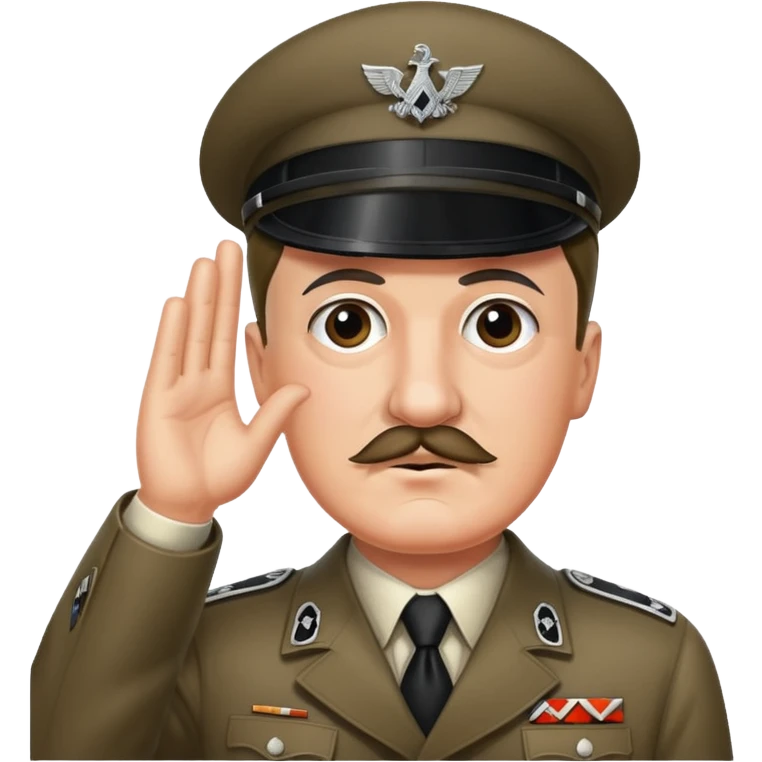 Hitler doing salute emoji
