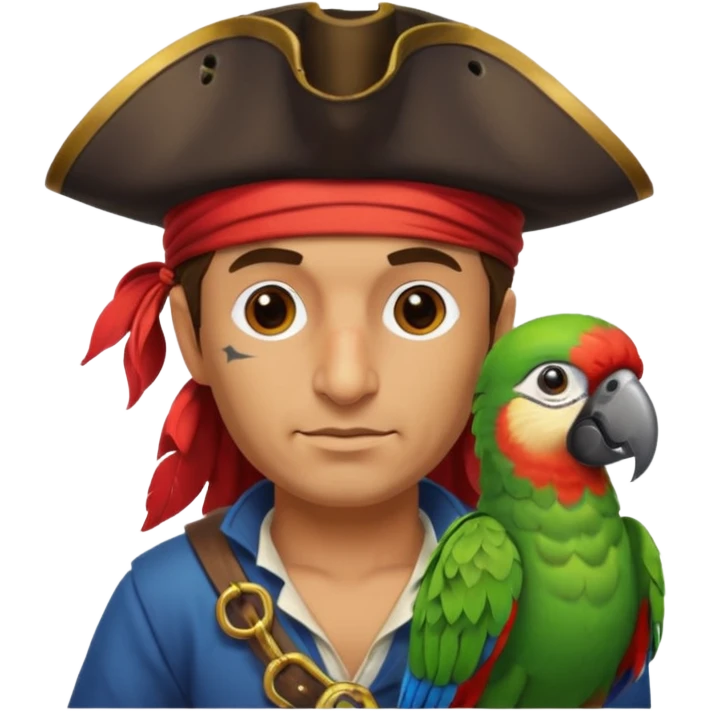 pirate and parrot emoji