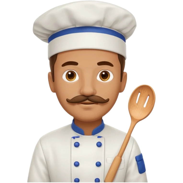 moustache uniform Chef man emoji