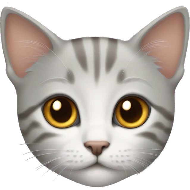 Grey and ginger kitten emoji